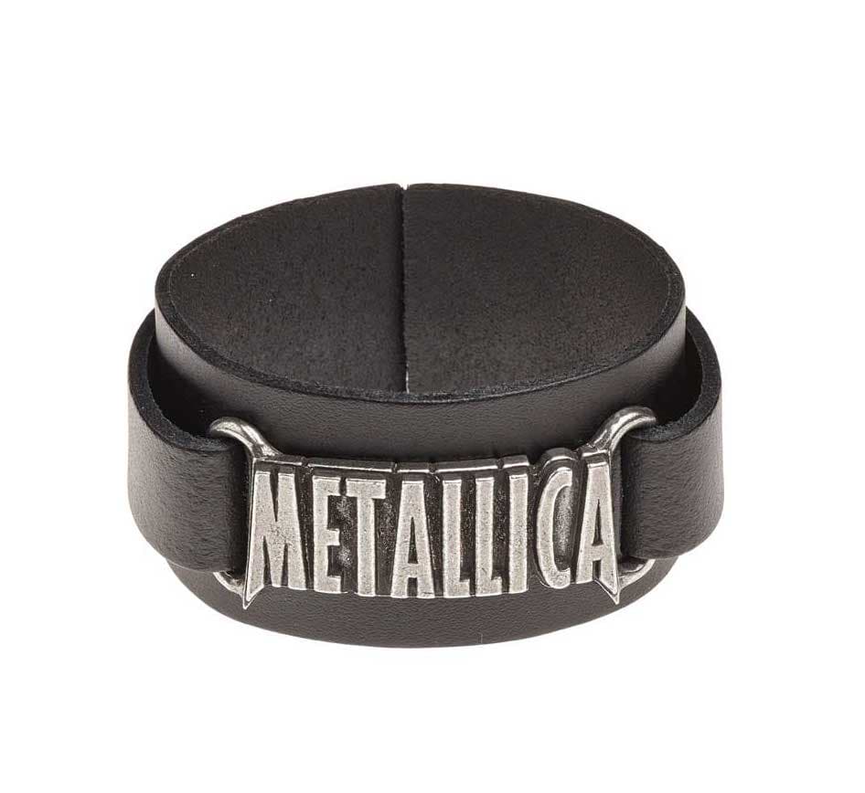 Metallica: Logo Leather Wriststrap Bracelet