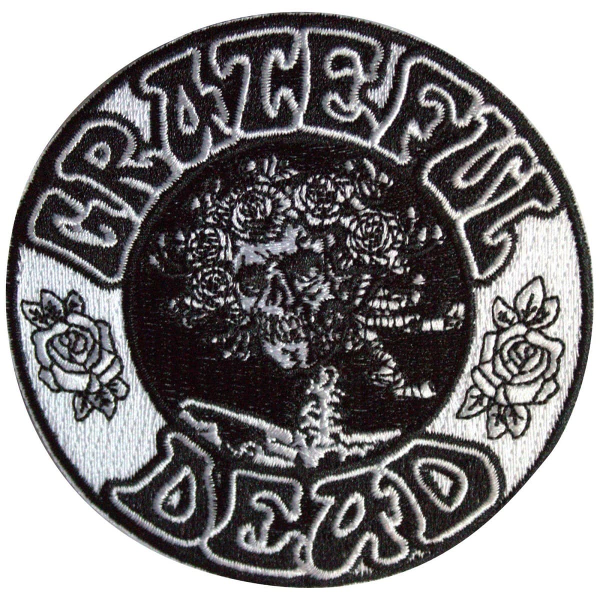 Grateful Dead: Standard Patch/Black & White Bertha Circle