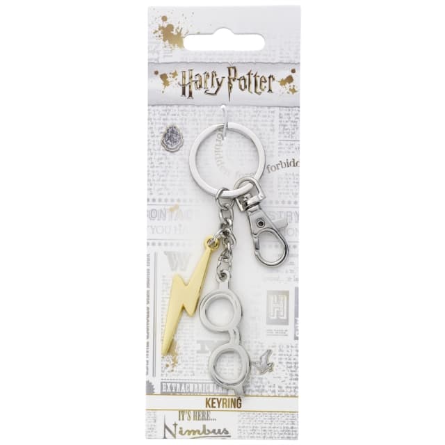 Harry Potter: Lightning Bolt & Glasses Keyring