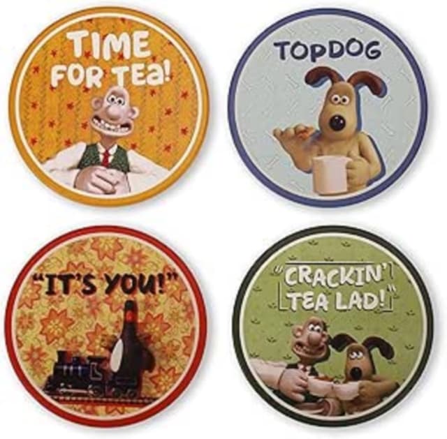 Aardman: Wallace & Gromit Coasters Set of 4 (Ceramic)