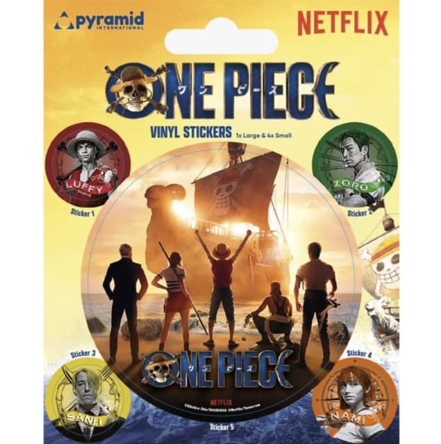One Piece: Live Action (Straw Hat Crew) Vinyl Sticker Set (1 Large 4 Small)