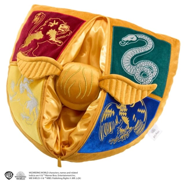 Harry Potter: Golden Snitch With Crest Pillow Plush