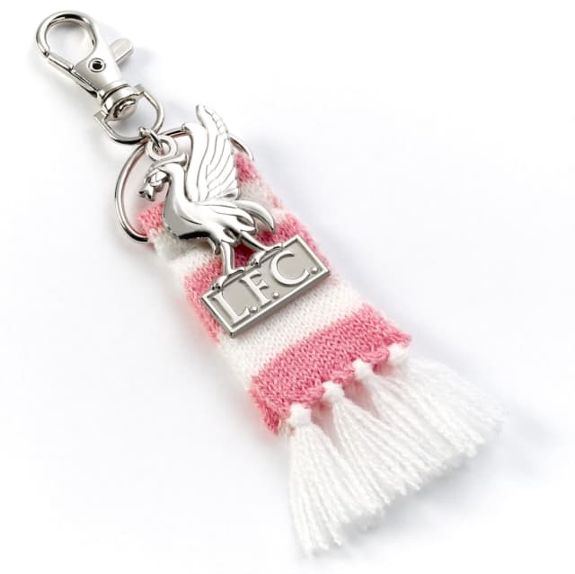 Liverpool: Football Club Pink Stripe Scarf & Liver Bird Backpack Hanger