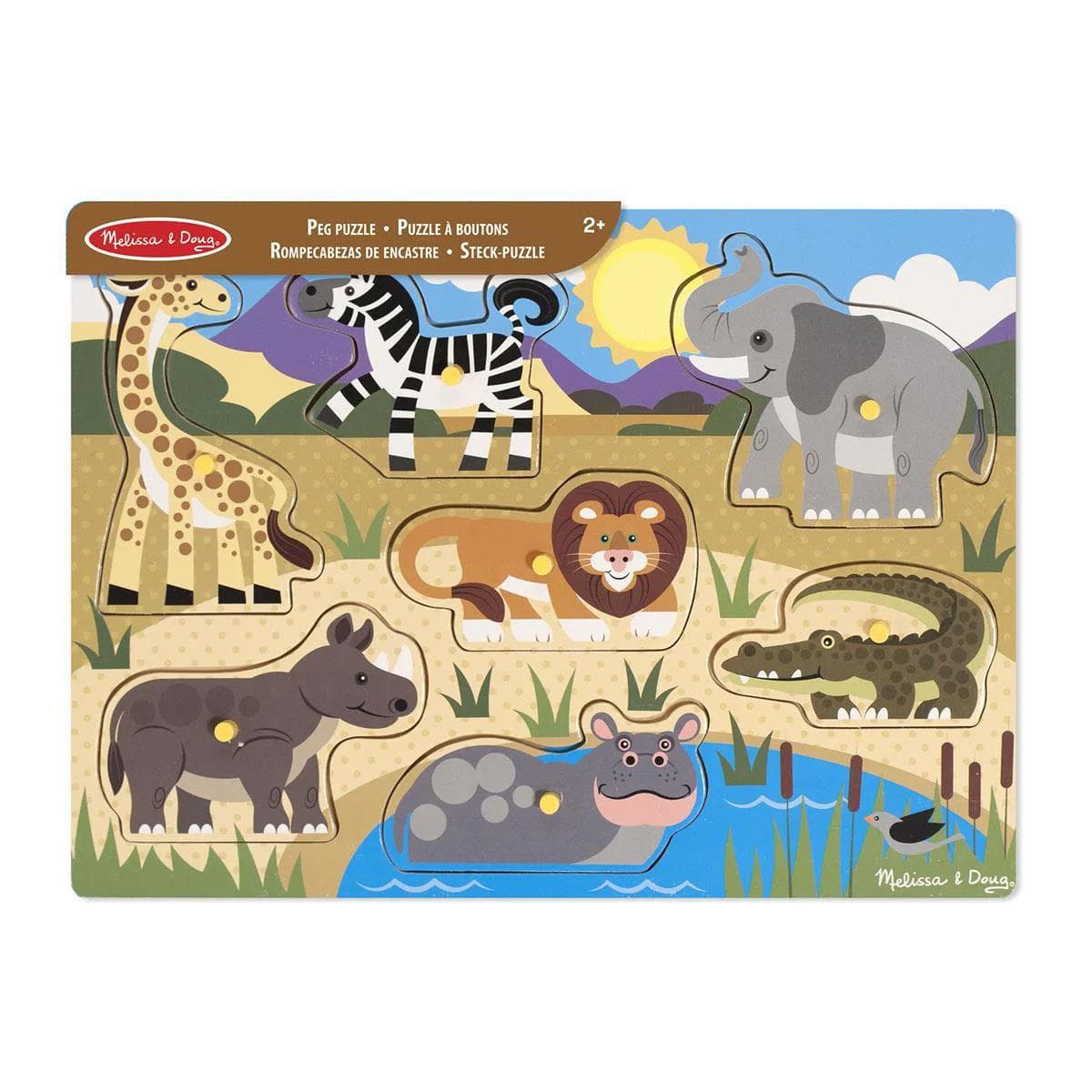 MND Wooden Peg Puzzle Safari