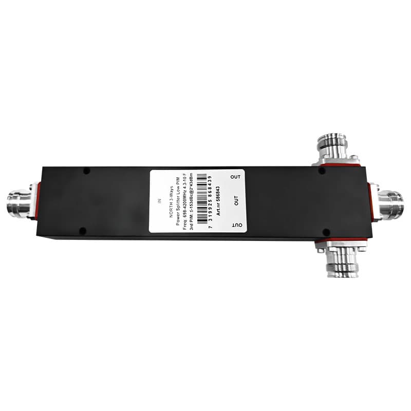 NORTH 3-Ways Power Splitter 698-4200 4.3-10-F Low PIM
