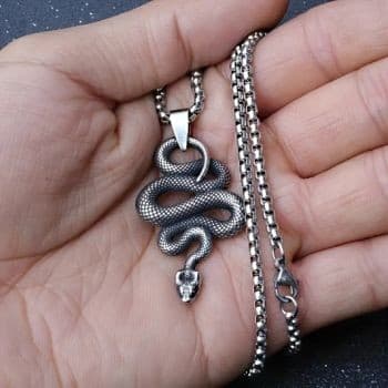 Halsband I Metall: Orm 56cm "Rockwear Collect...