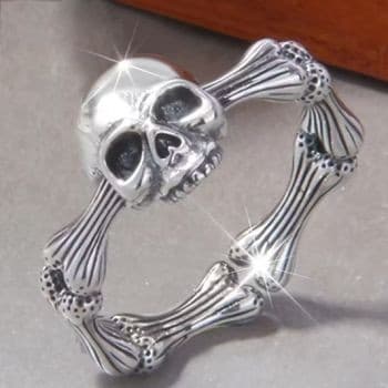 Ring I Metall: Dödskalle "Rockwear Collection"