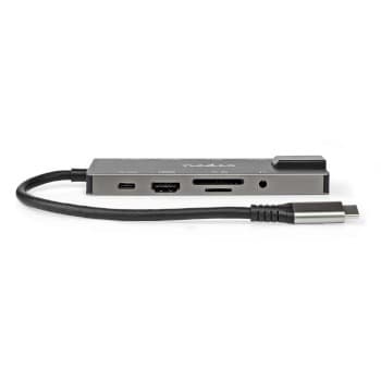 Nedis USB Multi-Port Adapter | 10-in-1 | USB 3.2 Gen 1 | USB-C(tm) Hane | HDMI(tm) Utgång / RJ45 Hona / SD / 2x USB-C(tm) / 3.5 mm Hona / 3x USB-A