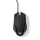 Nedis Gaming Mus | Trådbundet | 1200 / 2400 / 4800 / 7200 dpi | Justerbar DPI | Antal knappar: 6 | Programmerbara knappar | Högerhänt | 1.50 m |