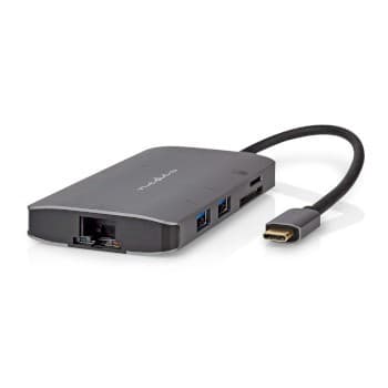 Nedis USB Multi-Port Adapter | 7-in-1 | USB 3.2 Gen 1 | USB-C(tm) Hane | HDMI(tm) Utgång / Micro SD / RJ45 Hona / SD / USB-C(tm) Hona / 3x USB-A Hona