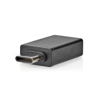 Nedis USB-C(tm) Adapter | USB 3.2 Gen 1 | USB-C(tm) Hane | USB-A Hona | 5 Gbps | OTG | Rund | Nickelplaterad | Svart | Låda