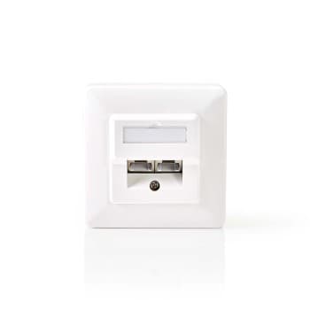 Nedis Nätverksvägglåda | Infälld montering | 2-Port port(s) | CAT5e | Rak | Hona | Guldplaterad | ABS | Vit | Låda
