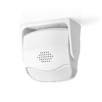 Nedis Rörelsedetektor Larm | Batteridriven | 3x AAA/LR03 | 80 dB | Detekteringsräckvidd: 1.10 m | Detektorvinkel: 10 ° | Tak / Vägg | Vit