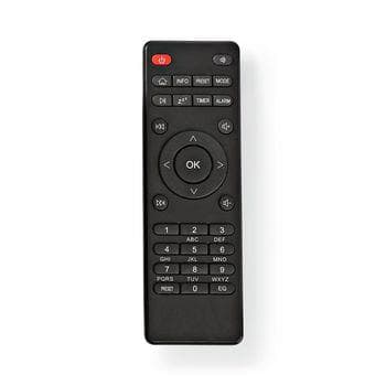 Nedis Ersättnings Fjärrkontroll | Passar till: RDIN3000BK / RDIN4000BK / RDIN5000BK / RDIN5005BK | Fast | 1 Enhet | Klar Lay-out | Infraröd | Svart