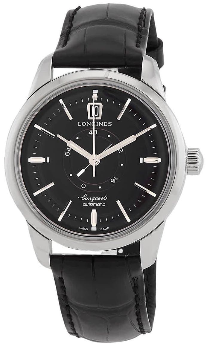 Longines Herrklocka L1.648.4.52.2 Heritage Classic Svart/Läder Ø38