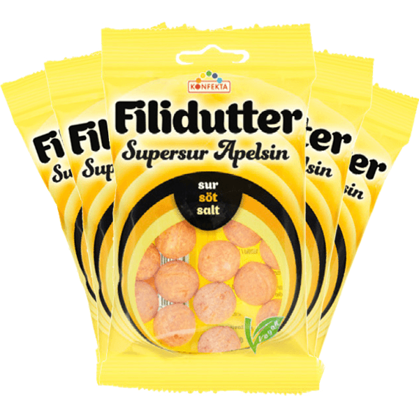 5st - Filidutter Supersur Apelsin 65g