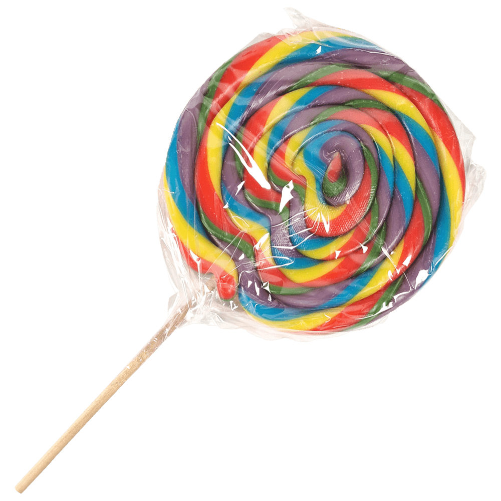 Stor Spiral Rainbow Klubba 200g