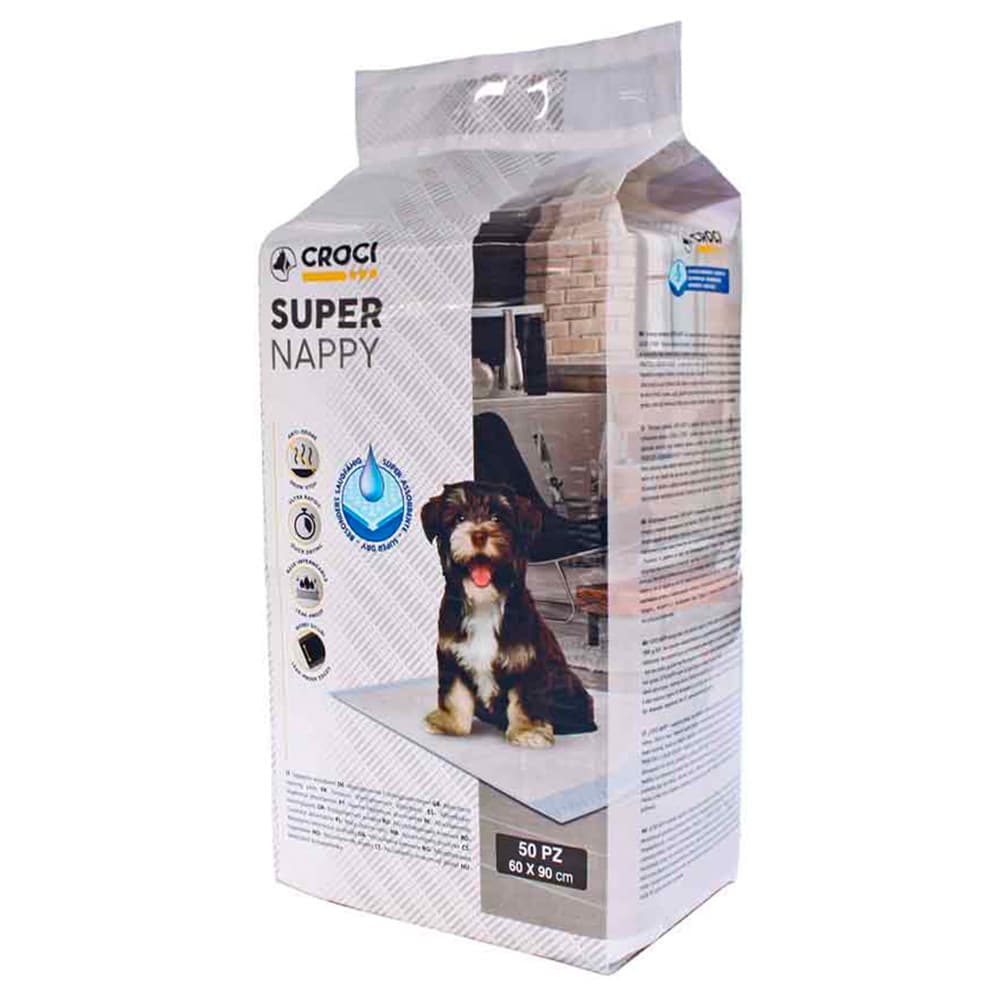 Croci Super Nappy valpunderlägg - L 90 x B 60 cm, 50 st
