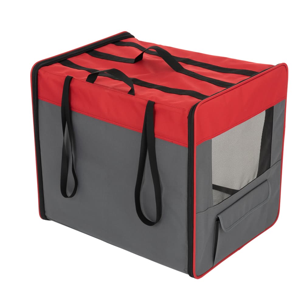 Transportkoja First Class Basic Stl. L: B 53,5 x T 79 x H 66 cm, röd/grå