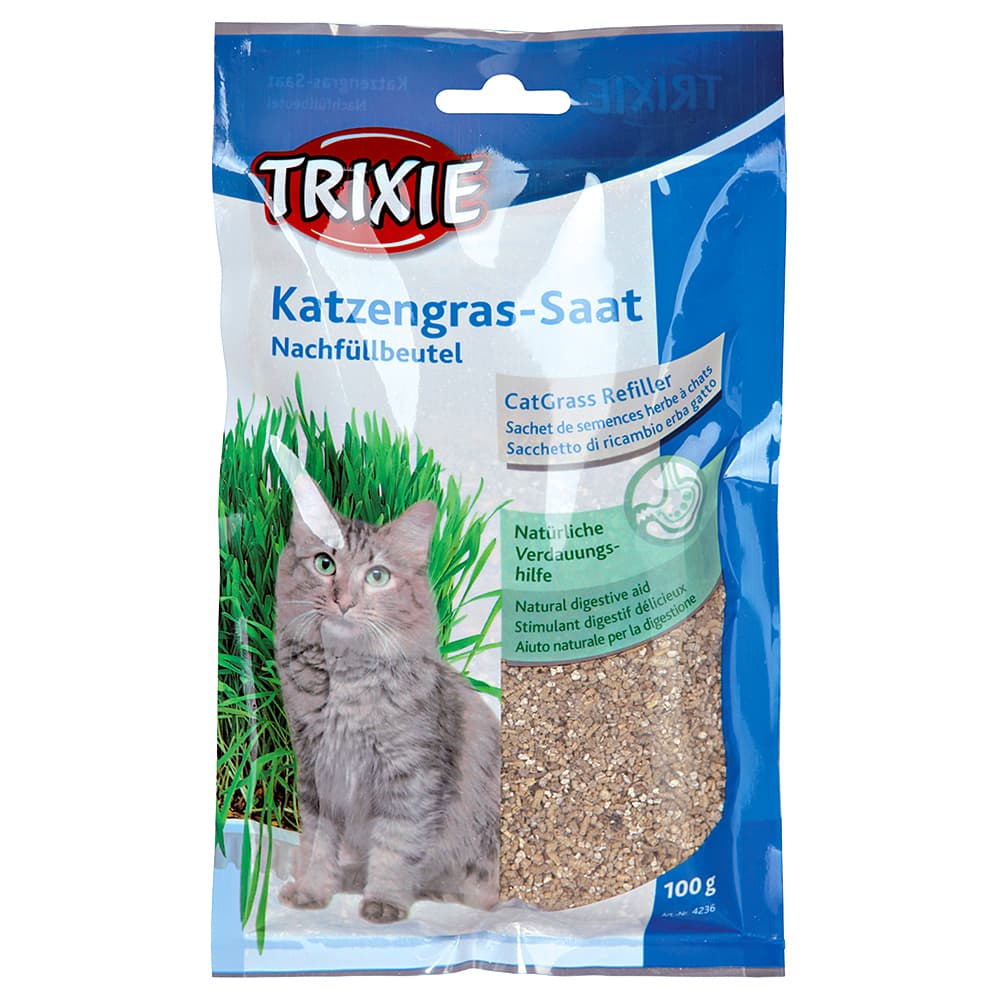 Trixie kattgräs påfyllnadspåse - 3 x 100 g