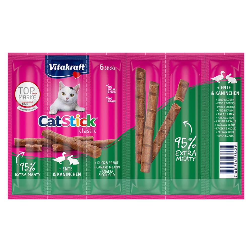 Vitakraft Cat Stick Mini -  Anka & kanin 6 x 6 g