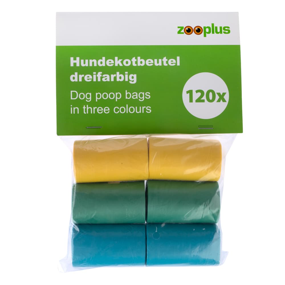 Hundbajspåsar tre färger - Ekonomipack: 12 rullar à 20 påsar (240 påsar)