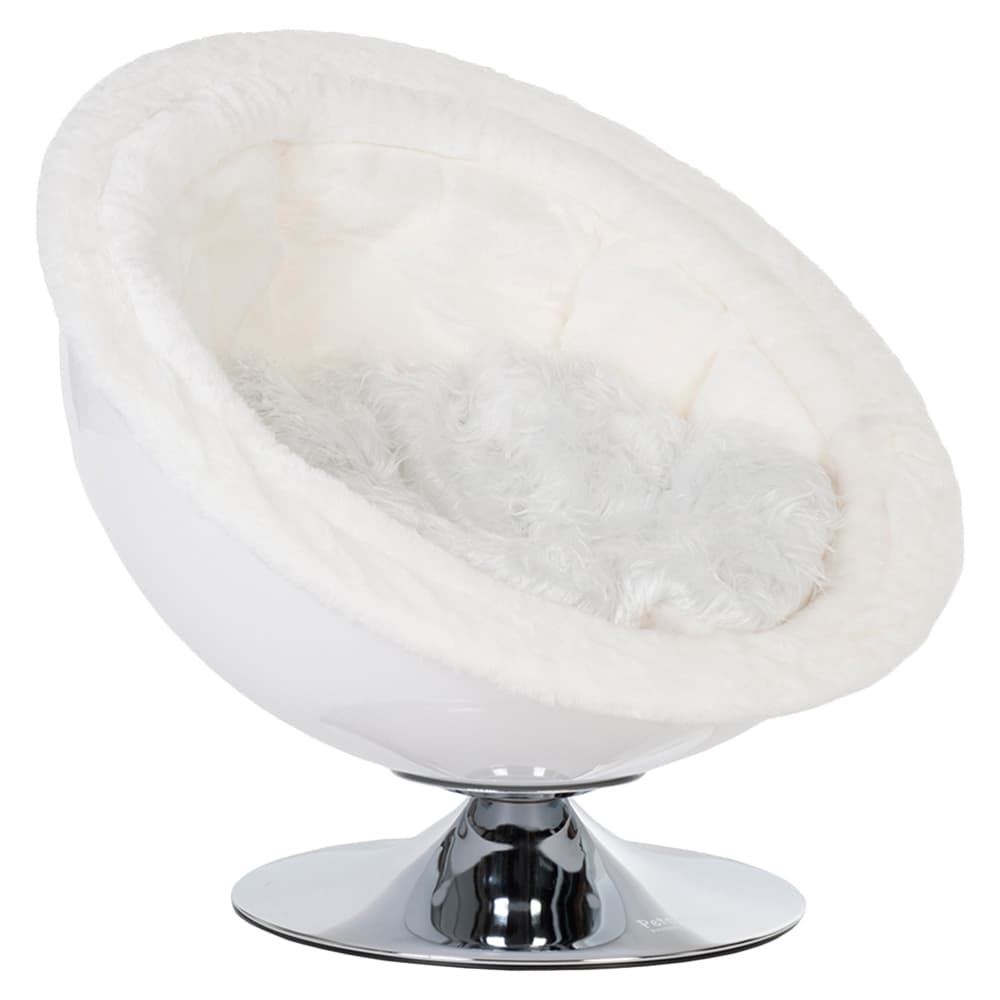 Retro Pet Nest kattbädd / hundbädd - Ø 60 cm vit