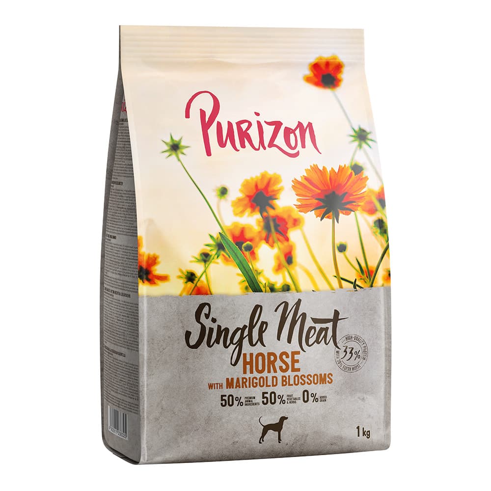 Purizon Single Meat Adult Horse & Sweet Potato with Marigold Blossoms - 1 kg