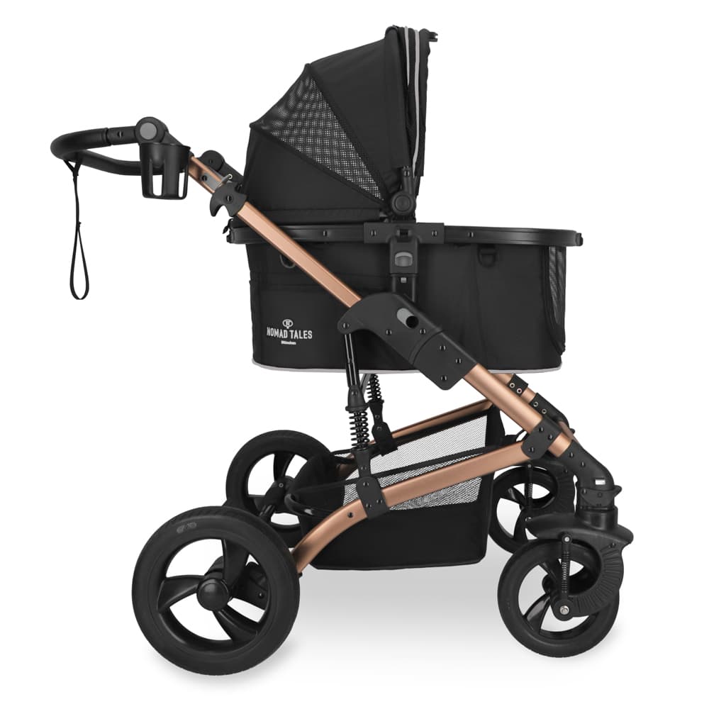 Nomad Tales Calma Pet Stroller, rosé-gold - L 82 x B 65 x H 102 cm/upp till 15 kg