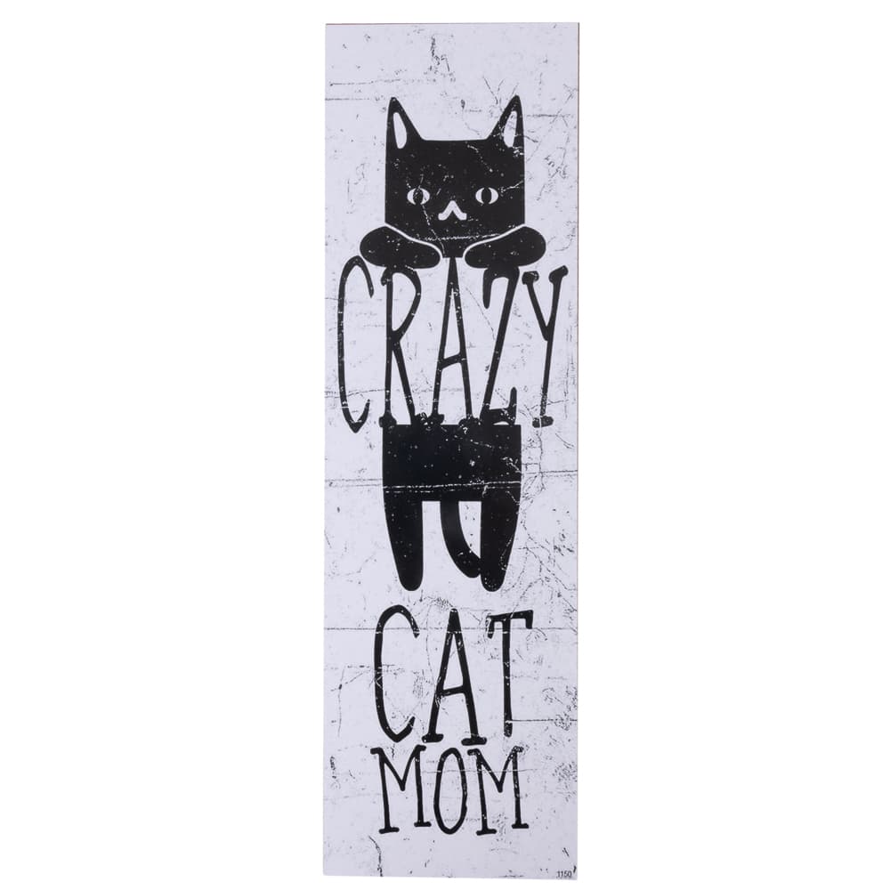 TIAKI dekorativ skylt "Crazy Cat Mum" att hänga upp - 1 styck
