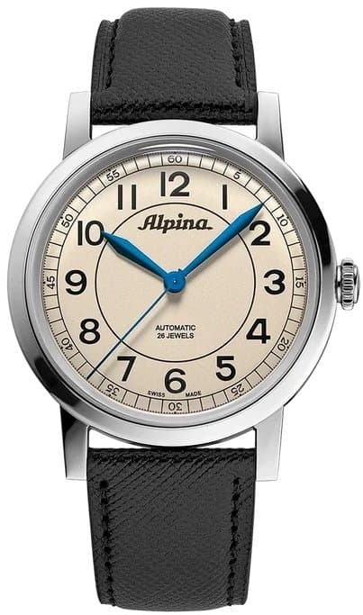Alpina Herrklocka AL-520BG3SH6 Heritage Beige/Läder Ø38 mm