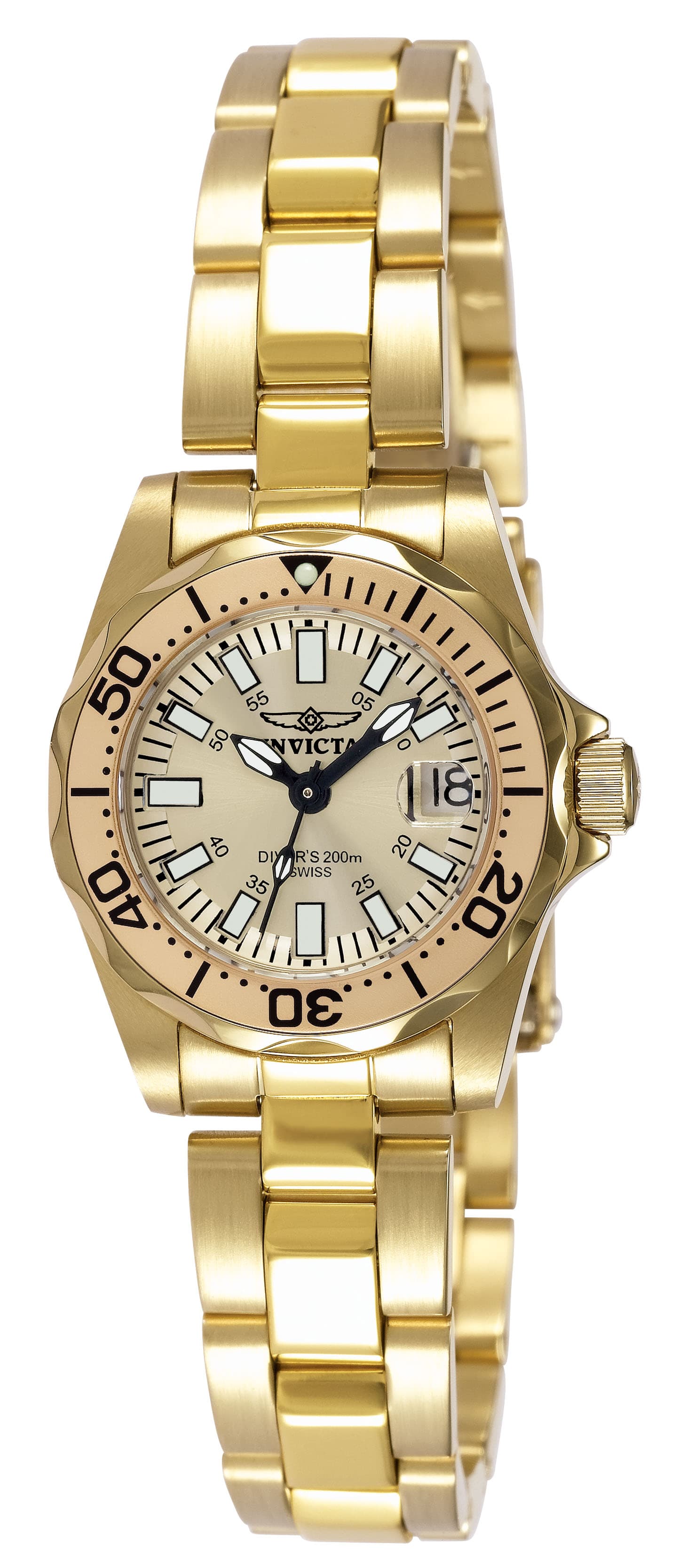 Invicta Damklocka 7065 Pro Diver Guld/Gulguldtonat stål Ø27 mm