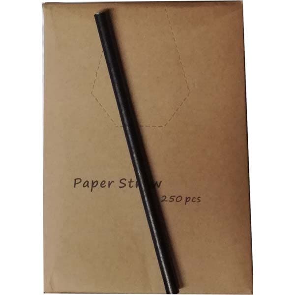 Svarta Papperssugrör 250 st 14 cm