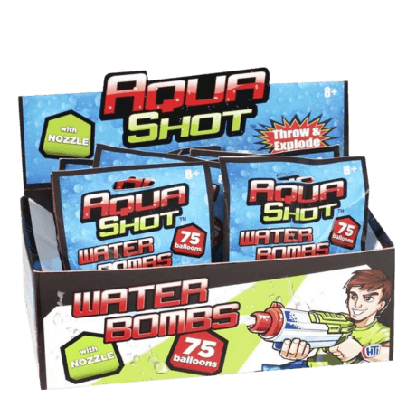 Aqua Shot Water Bombs with Nozzle - 75 Pcs
