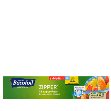 Bacofoil Zip-Påsar Allround Medium - 8 st