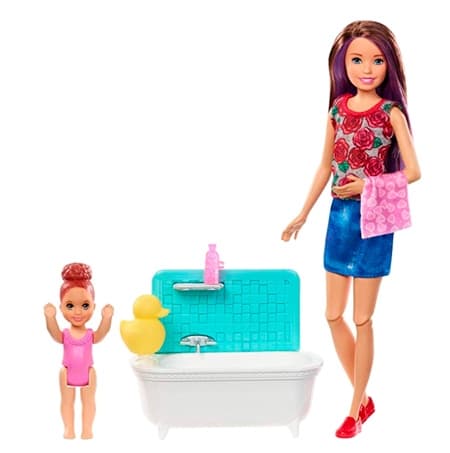 Barbie Skipper Babysitter Play Set Barn & Badkar
