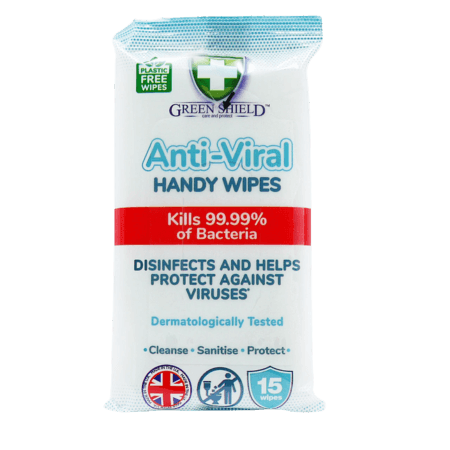 Green Shield Anti Viral Handy-Wipes - 15 st.