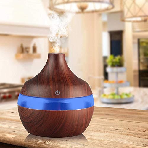 Luftfuktare Air Diffuser Humidifier Aroma 300 ml (Färg: Mörkbrun)