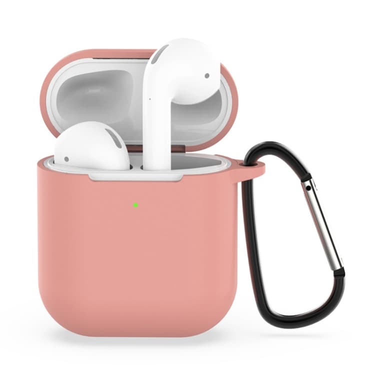AirPods Silikonfodral med Karbinhake (Färg: Rosa)