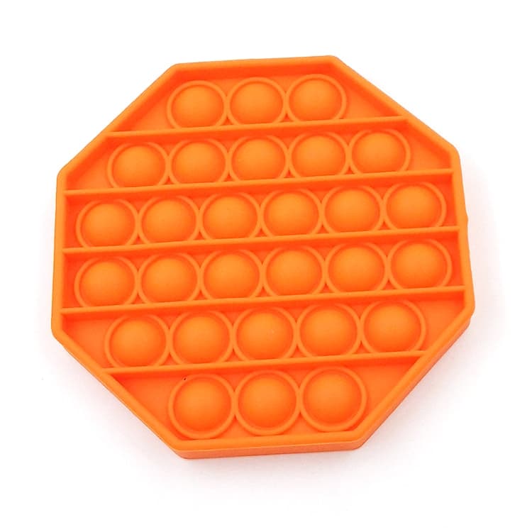 3-Pack Pop It Fidget Toys Oktagon (Färg: Orange)