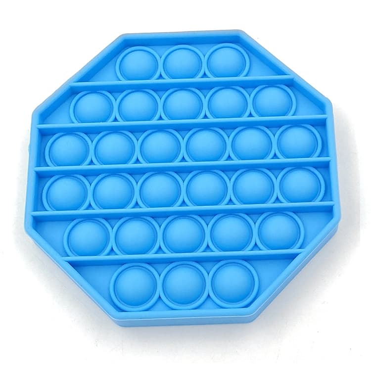 3-Pack Pop It Fidget Toys Oktagon (Färg: Blå)