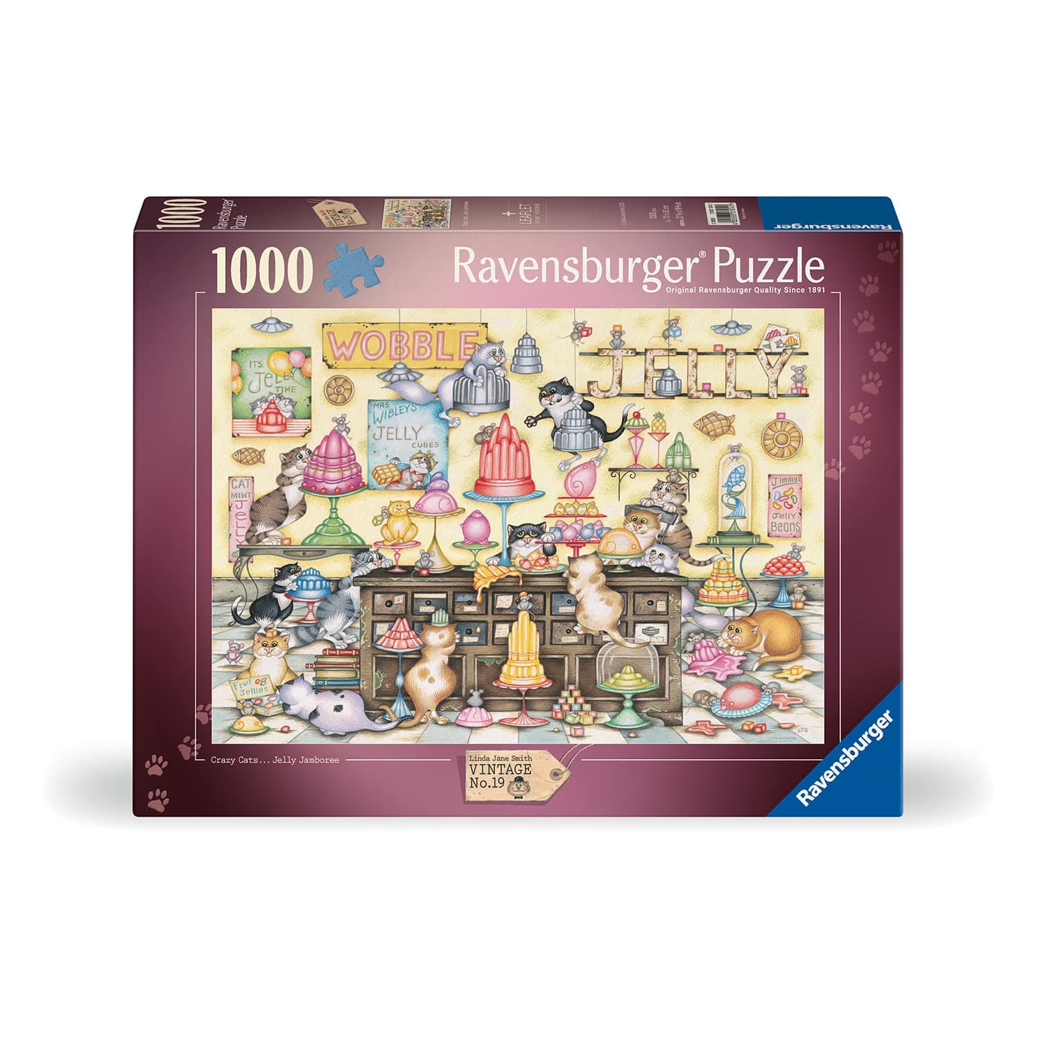 Ravensburger Pussel - Crazy Cats: Gelébutiken 1000 bitar