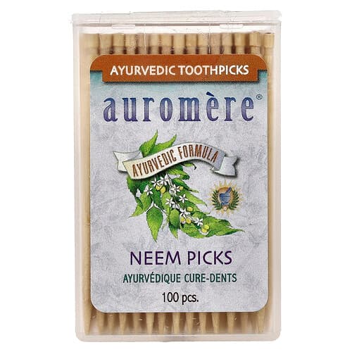 Auromere, Ayurvediska tandpetare, neempetare, 100 stycken