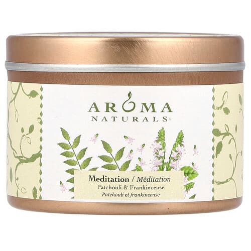 Aroma Naturals, Soy VegePure®, Litet sojaljus i plåt för avhämtning, patchouli och rökelse, 79,38 g