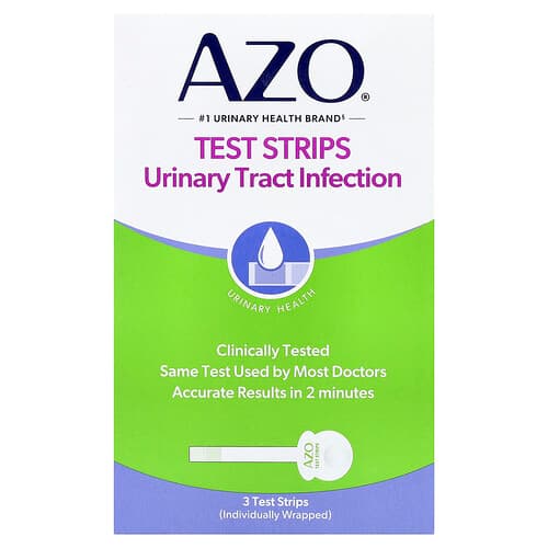 AZO, Testremsor, test för urinvägsinfektion, 3 testremsor