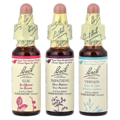 Bach, Original Flower Remedies, Motivationskit, Få det gjort, 3 droppar, 10 ml styck