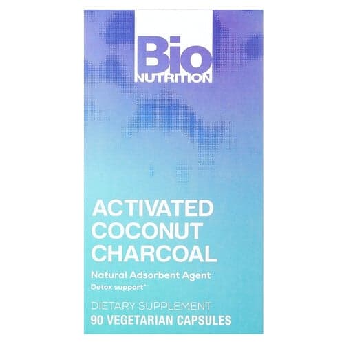 Bio Nutrition, Aktivt kokoskol, 90 vegetariska kapslar (260 mg per kapsel)