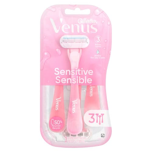 Gillette, Venus, Känslig, 3 Engångs rakhyvlar