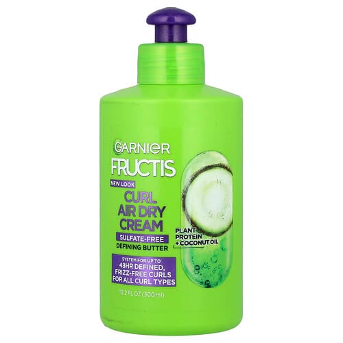 Garnier, Fructis, lufttorkande kräm för lockar, alla locktyper, 300 ml