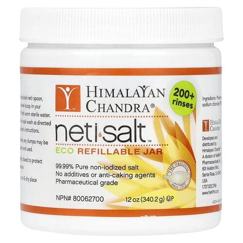Himalayan Chandra, Neti Salt™, Eko-påfyllningsbar burk, 340,2 g